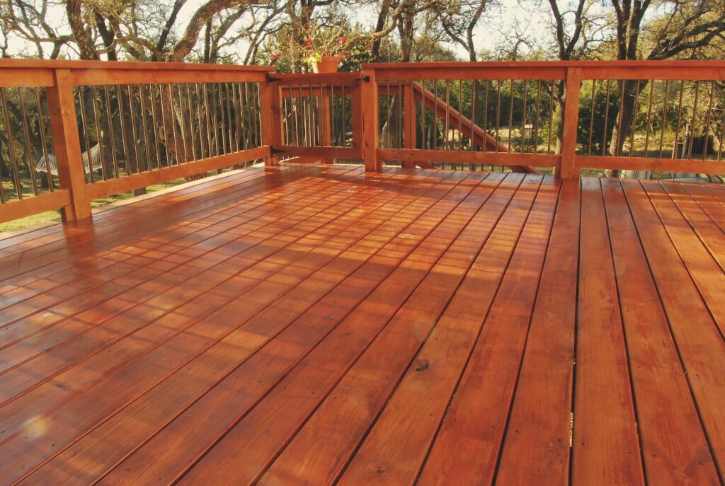 stained deck